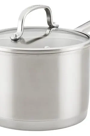 KitchenAid cacerola acero inoxidable 3 qt / 2.8 l, triple capa con tapa All’Ingrosso