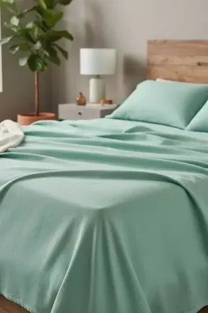 Bestseller Juego de sabanas  algodón pima interiotex  180 hilos 1 Plaza color Alba Glacial