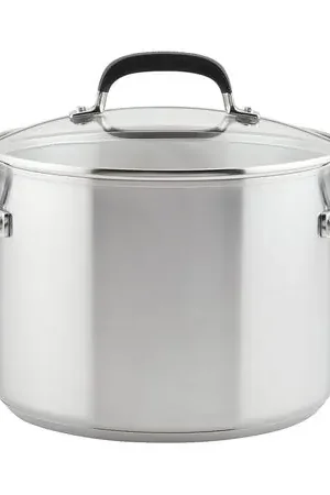 KitchenAid olla 7.6 l con tapa y marcas de medición, acero inoxidable cepillado Soddisfatti O Rimborsati
