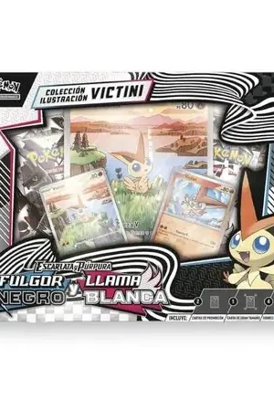 POKEMON TCG ESCARLATA Y PÚRPURA - FULGOR NEGRO Y BLANCA LLAMA VICTINI COLECCIÓN ILUSTRACIÓN Alta Qualità