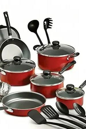Tramontina Batería De Cocina Primaware De 18 Piezas Rojo Esclusivo