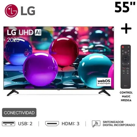 Saldi Televisor LG 55 Pulgadas 55UA7300PSB Con IA UHD 4K WebOS + Control Magic 2025