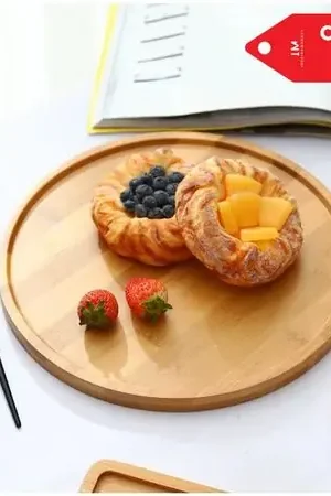 Soddisfatti O Rimborsati Bandeja para Alimentos Decorativa Bambu Redondo