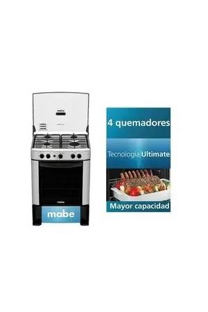 Acquista Ora Cocina Mabe a Gas De Pie 4 Hornillas Inoxidable CMP6014AG0 silver