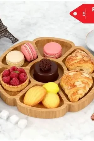 Artigianale Bandeja para Alimentos Decorativa Bambu Pack x2