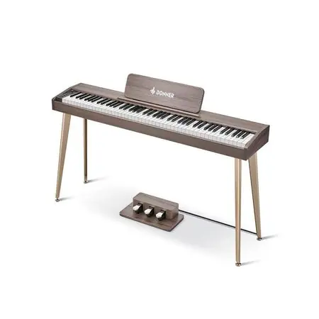 Piano Digital Donner DDP-60 – 88 Teclas con Mueble (Gris) Economico