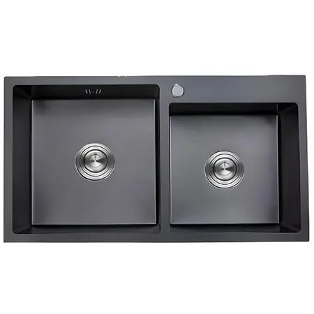 Lavadero 2 Pozas Acero Inoxidable Negro UD01-8245 Miglior Prezzo