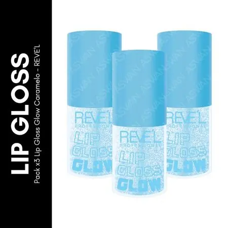 Pagamento Sicuro Pack x3 Lip Gloss Glow Caramelo - REVE'L