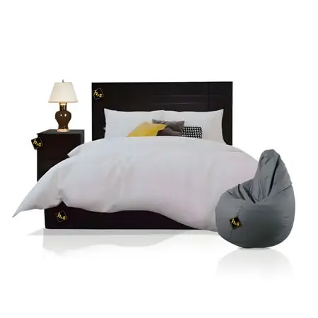 Dormitorio 1.5 Plz Doncella Velador Puff H Y S Offerta Limitata