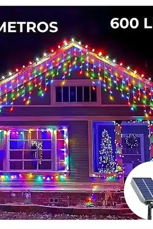 Subito Disponibile Guirnalda solar de 18 metros 600 Luces led Multicolor