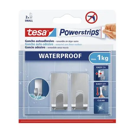 Miglior Prezzo Gancho Adhesivo Tesa Powerstrips Resistente al Agua Tamaño S
