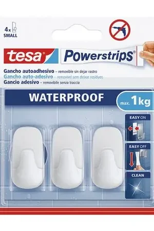 Affare Gancho resistente al agua ovalado Blanco x 3 unidades Tesa