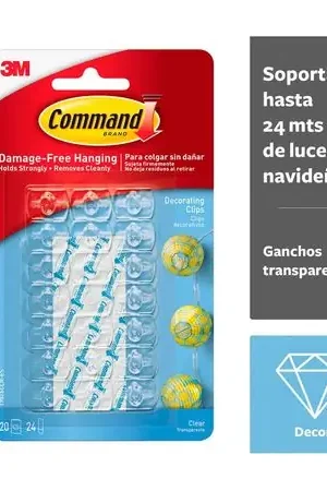 Mini Ganchos Decorativos 3M Transparentes Professionale
