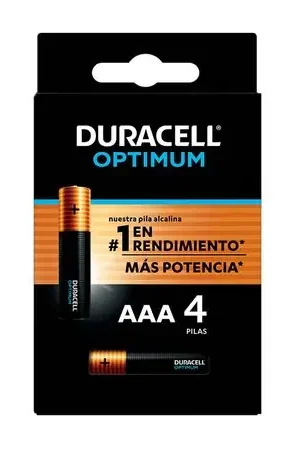 Pila Duracell Optimum AAA 4 unidades Negro Super Prezzo