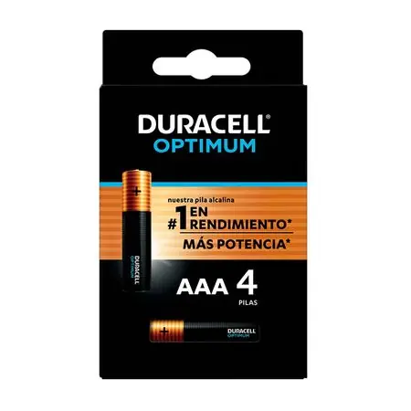 Pila Duracell Optimum AAA 4 unidades Negro Super Prezzo