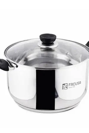 Artigianale Olla de Acero Inoxidable 24cm  Tapa de Vidrio Facusa - 10116269