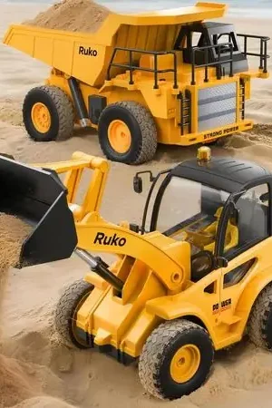 Reso Gratuito Ruko 1560 set de construcción con camión volquete y pala cargadora