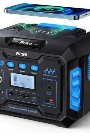 Ruko R299 estación de energía portátil 330 W con carga inalámbrica y linterna Compra Oggi Stesso