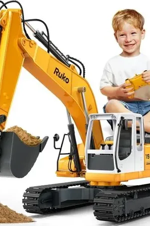 Ruko 1561 excavadora RC 3 en 1, metálica con luces y sonidos Ordina Subito