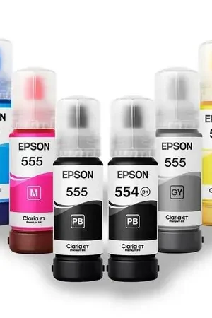 All’Ingrosso JUEGO DE BOTELLAS DE TINTA EPSON T555 T554 ORIGINAL