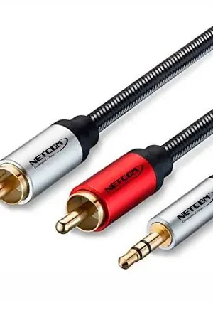 Cable de Audio 3.5mm a 2 RCA Macho 5 Metros NETCOM Non Perdere