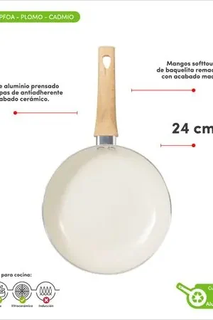 Sartén de Cerámica Blanca ILKO 24cm Ultime Pezzi