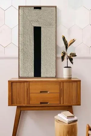 Cuadro dimensional Tiana - lienzo trenzado con hilos de algodón Spedizione Espresso