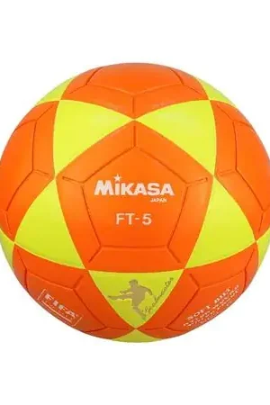 PELOTA P/FUTBOL MIKASA FT-5YO CUERO SINT Color NARANJA/AMARILLO Talla 5 Nuova Collezione