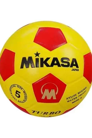 Promo Stagionale PELOTA P/FUTBOL MIKASA S5-T-RY PVC Color AMARILLO/ROJO Talla 5