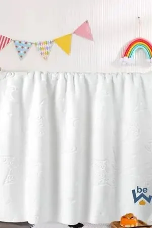 Di Tendenza Manta para Bebe Suave Polar Alto Relieve white Star