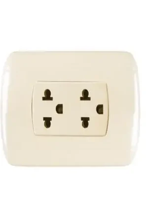 Tomacorriente Doble clásico home light Blanco Spedito Oggi