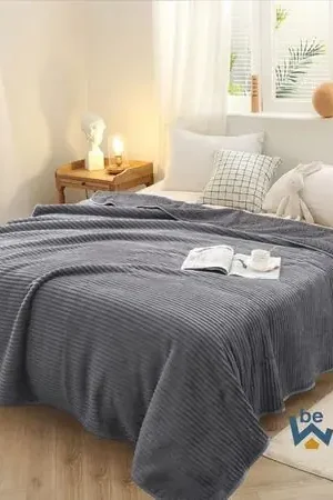 Promo Stagionale Manta Antialérgica Acalanada con Carnero Sherpa 2PLZ Gris