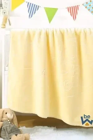 In Voga Manta para Bebe Suave Polar Alto Relieve Yellow