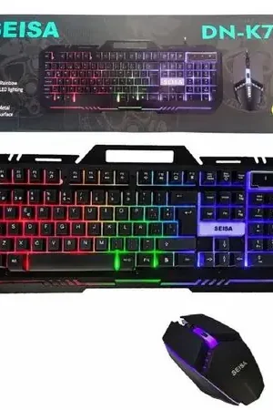 Acquista Ora Kit Teclado y Mouse Gamer Alambrico para Pc y Laptop Luces RGB