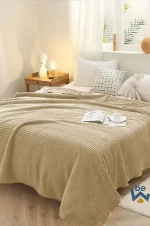 Affare Manta Antialérgica Acalanada con Carnero Sherpa 2PLZ Beige