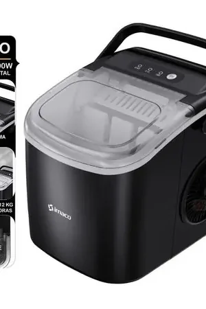 Promozione Esclusiva Maquina hacer Hielo 90W Imaco IMK1209 Negro