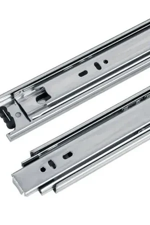 2 correderas extensión 45 cm p/cajón HERMEX Plateado Top Qualità