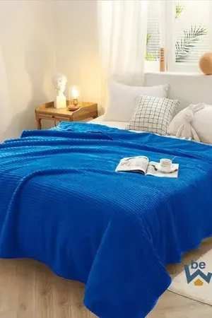 Nuova Collezione Manta Antialérgica Acalanada con Carnero Sherpa 2PLZ Azul