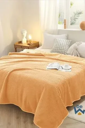 Manta Antialérgica Acalanada con Carnero Sherpa 2PLZ Naranja Compra Online