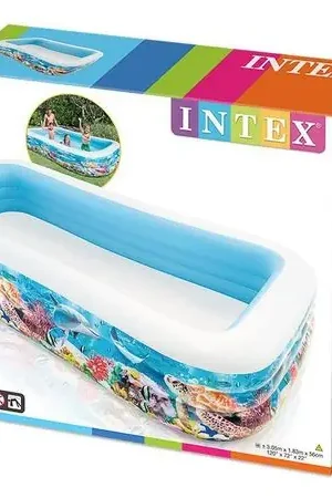 PISCINA INFLABLE INTEX INFANTIL TROPICAL RECTANGULAR Pagamento Sicuro