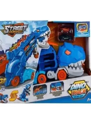 Soddisfatti O Rimborsati PISTA TRANSPORTADOR DINOSAURIO T-REX AZUL 2 IN 1