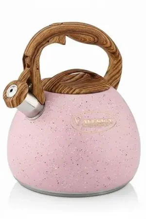 Scelto Dai Clienti Tetera Valeska Estilo Roca Volcánica Con Silbato 5 Litros Rosado
