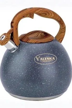 Tetera Silbadora Acero Inoxidable Valeska Acabado Granito 5 Litros Plomo Artigianale