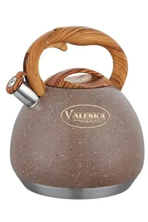 Super Prezzo Tetera Silbadora Acero Inoxidable Valeska Acabado Granito 5 Litros Marrón