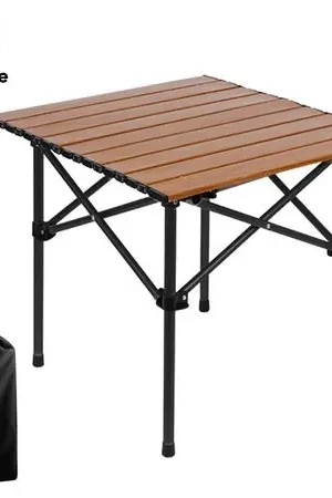 Mesa Plegable Camping con Funda Transporatdora Marrón M64 Subito Disponibile
