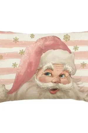 Top Qualità Avoin funda de cojín decorativa Colorlife de Papá Noel, 30 x 50 cm | Rosa