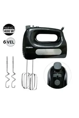 Offerta Limitata Batidora de Mano Prima HM 9105N con 400 Watts - Negro