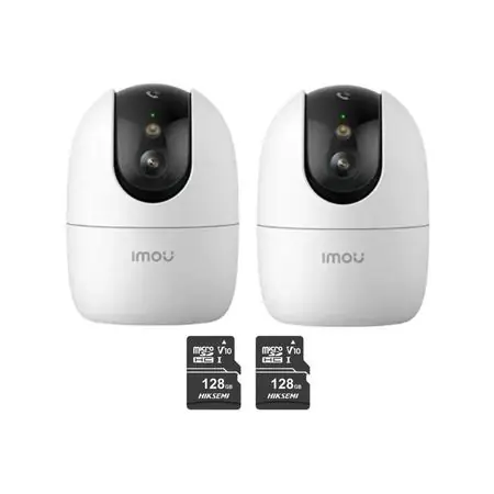 Sconto Kit 2 Cámara seguridad IMOU Ranger 2 Pro 3K 5MP + Micro SD 128GB con botón de llamada