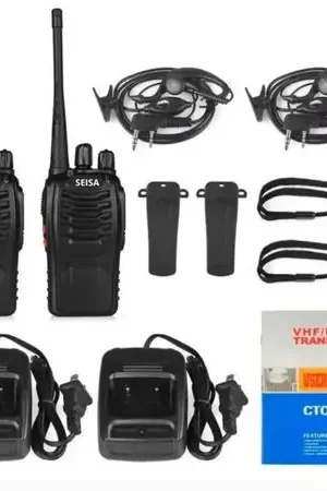 Lusso Radio Walkie Talkie Seisa Alcance Promedio 2km Negro