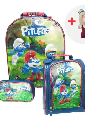 MALETA ESCOLAR 3 EN 1 LOS PITUFOS CON LABUBU Vendita Finale